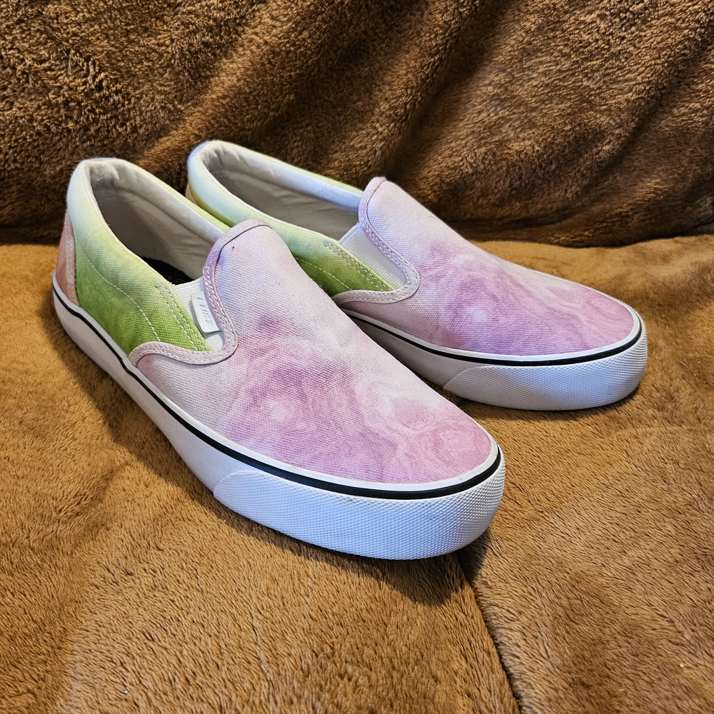 Lugz Stylish Tie Dye Pink Green Orange Slip-On Women's Shoes